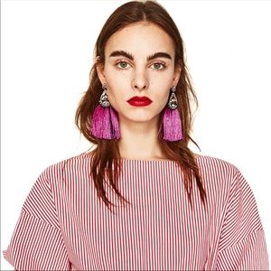 NEW Pink Tassel Earrings